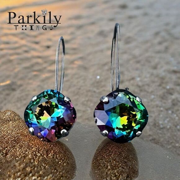 Handcrafted Earrings with Swarovski Crystal - Picture 1 of 5